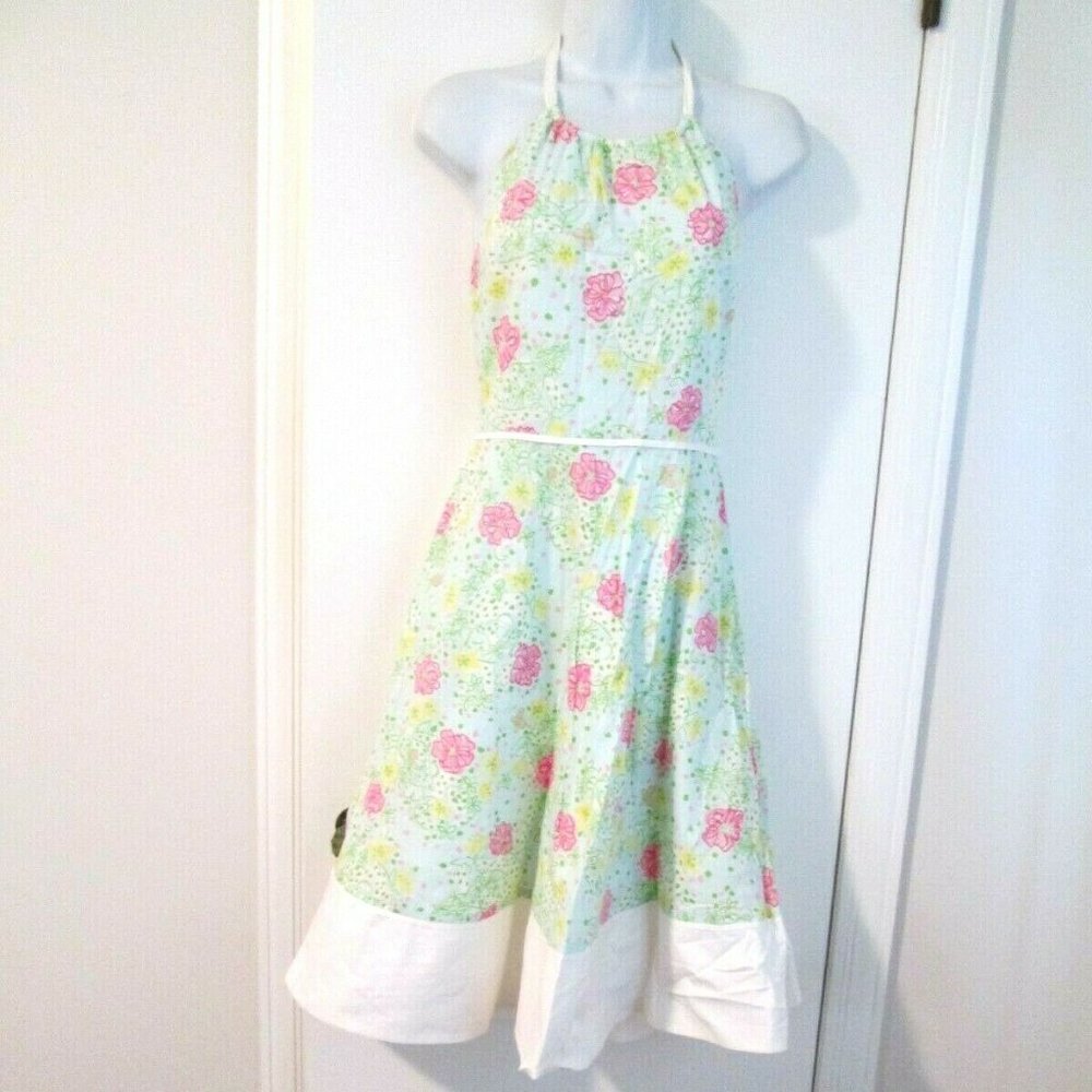 Lilly Pulitzer A-line floral leopard halter dress